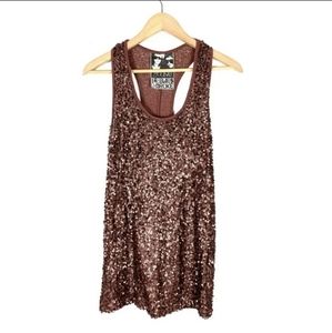 EUC Light Burgundy Sequin Racerback